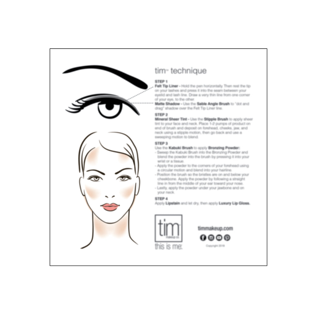 TIM™ Makeup Technique Face Chart